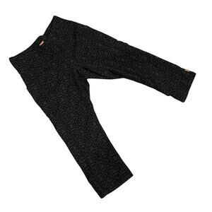 Lucy Powermax Capri leggings black and gray pattern size medium